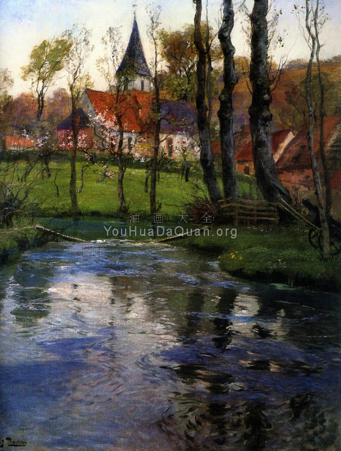 The Old Church by the River - 弗里茨·陶洛